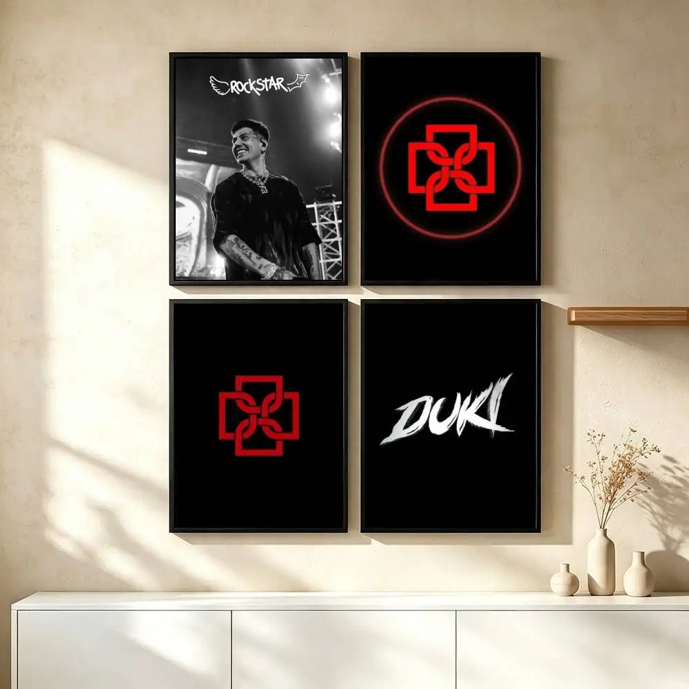D-Duki Hip Hop Music Poster High Quality Dorm Living Room Aesthetic Wall Decoration Painting Stickers Gift