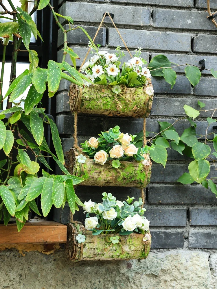 Decoración de pared Mori, artículos de flores, arte de flores para el hogar, decoración de pared pastoral creativa, colgante de micro paisaje, esquina de planta