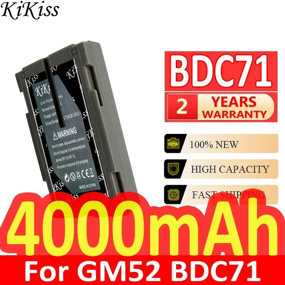 KiKiss Battery 4000mAh For Sokkia GM52 Total Station 7.2V BDC71 Digital