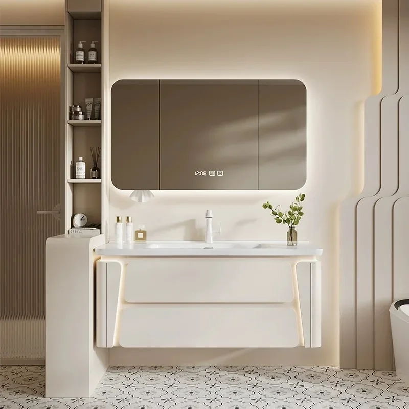 Drawer Vanity Bathroom Cabinet Fix Ceramic Light Bathroom Mirror Storage Toilet Portable Wall Open Kasten Bathroom Furniture