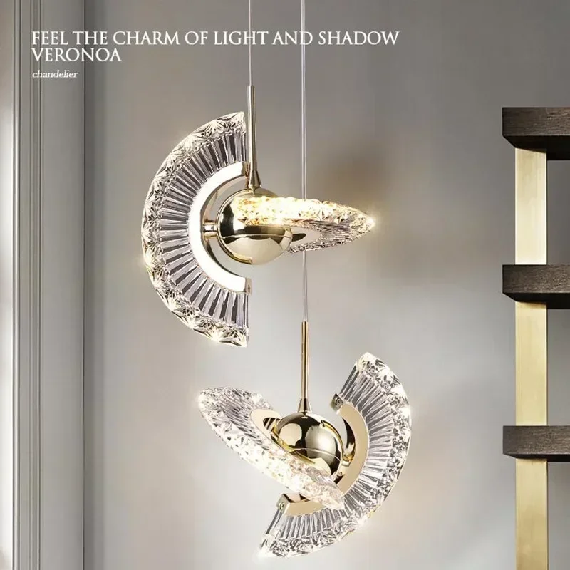 UFO chelier Nordic room decoration style rotary LED lamp and small are suitable for bars, bedrooms, restaurants, kitchens