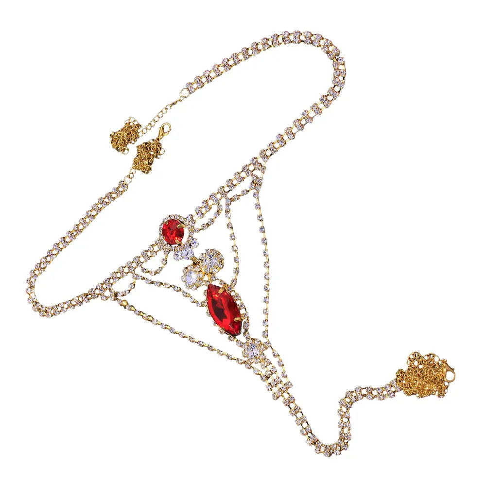 Body Chain for Women Rhinestone Thong Crystal Panties Underwear Jewelry Shiny Dance Club Party Wear Multiple Styling