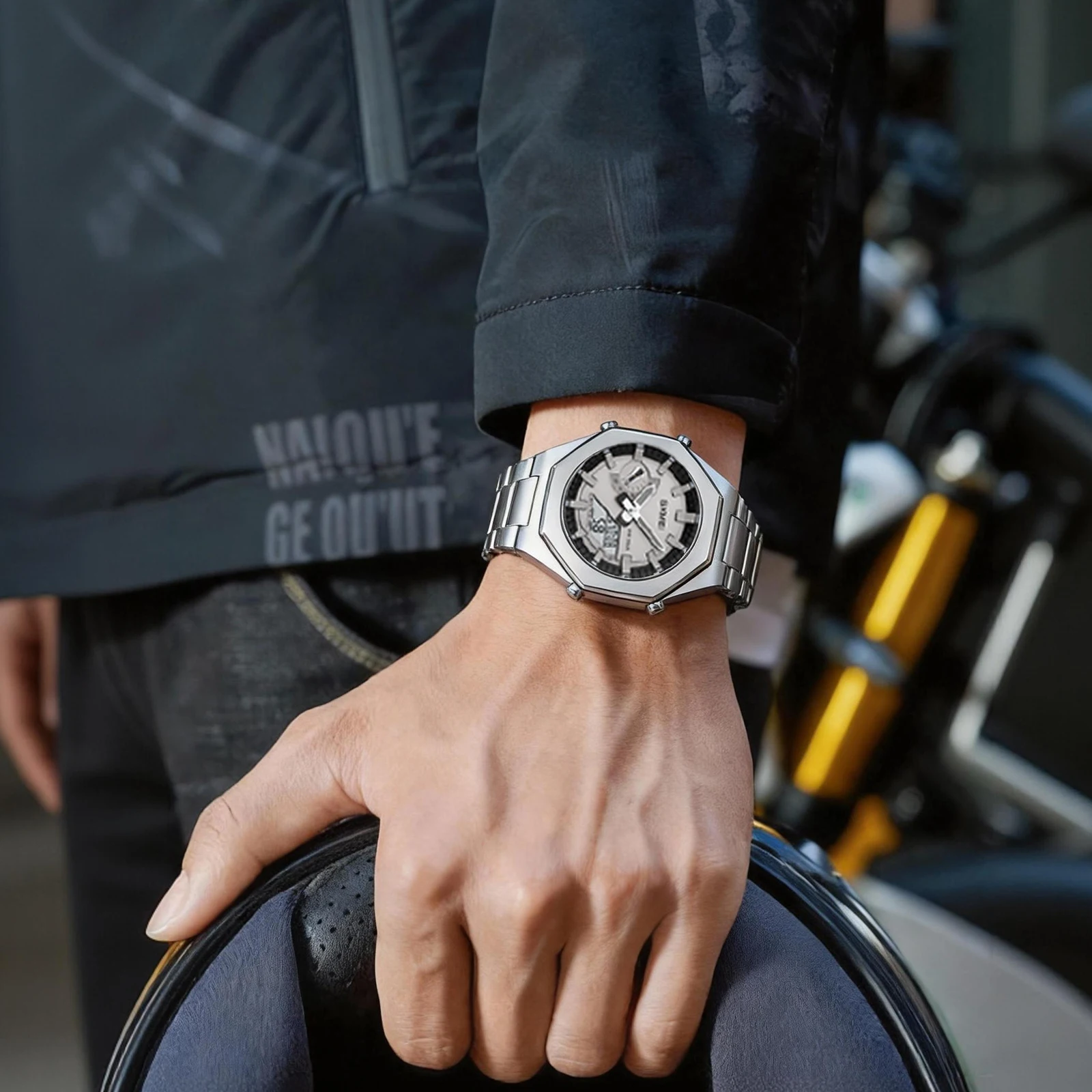 SKMEI 1816 Waterproof Sports Wristwatch Men Quartz Business Watch Luminous Light Date Display Night Glow Fashion Casual