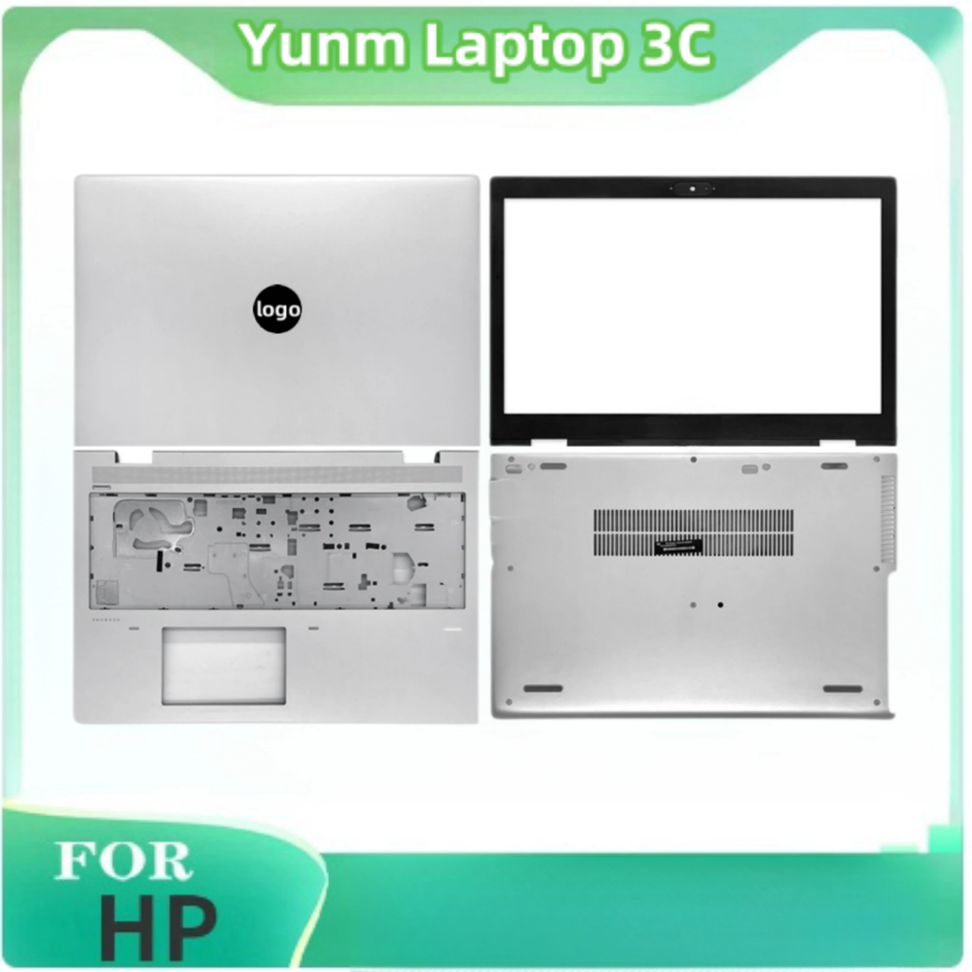 For HP Probook 650 655 G4 G5 New LaptopLCD Back Cover/Front Bezel/PalmRest/Bottom Case/Hinged Cover/DvDCover Top Cover Silver