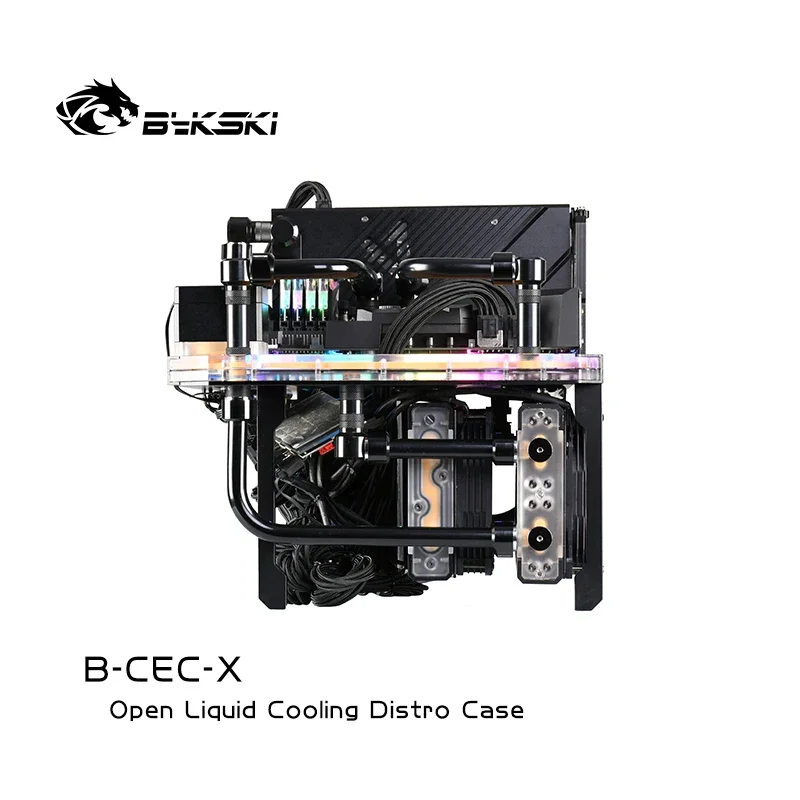 Bykski-B-CEC-X Open Water Circuit Board, Alumínio Chassis Rack, DIY Display, Vertical e Horizontal Uso