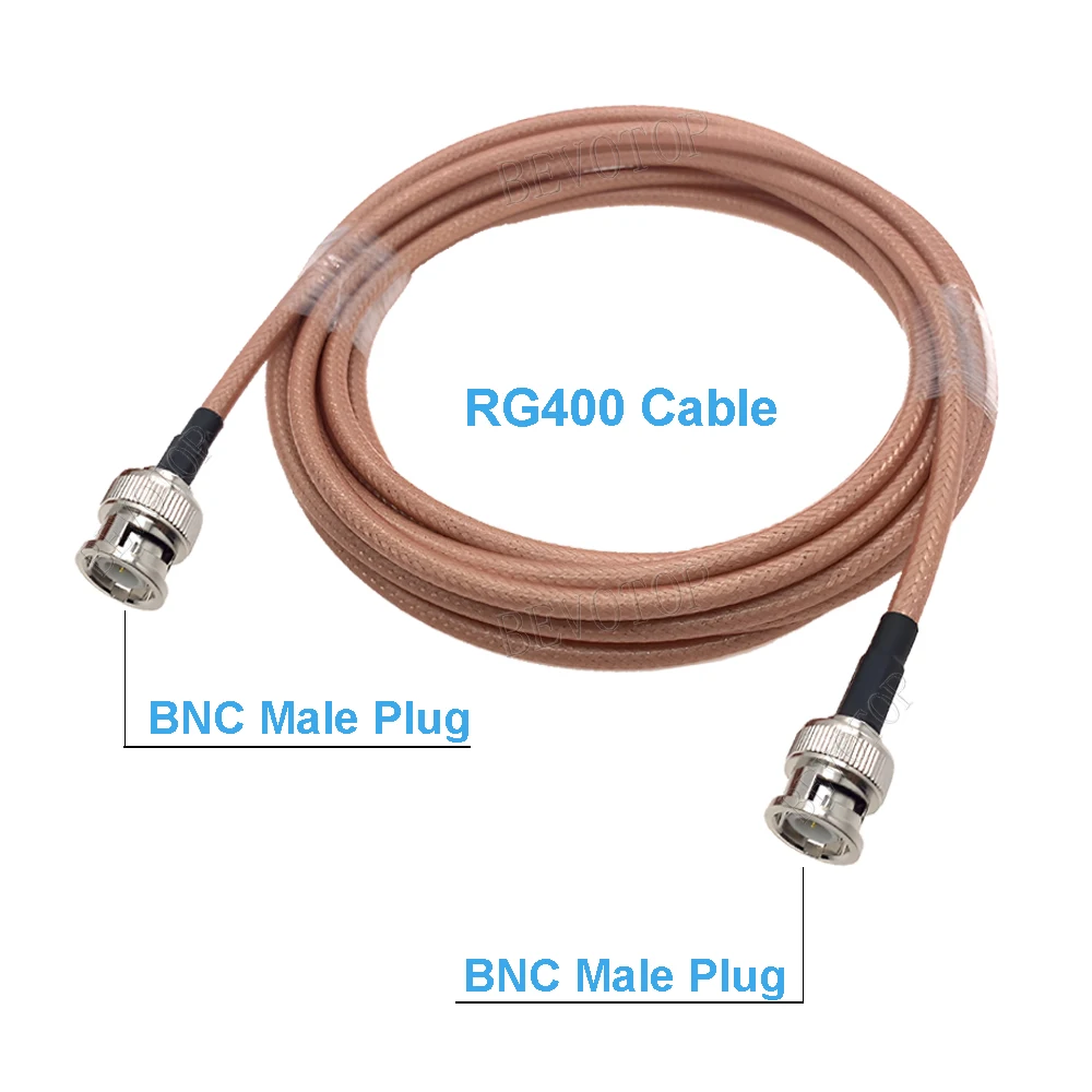 1Pcs RG400 Cable Double Shielded BNC Male to BNC Male High Quality Low Loss 50-3 50 Ohm RF Coaxial Cable Jumper Adapter 10CM-30M