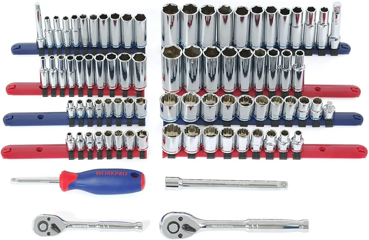 WORKPRO-Home Repair Tool Kit com Bolsa de Transporte, Ferramentas Manuais Domésticas Básicas, 322 peças