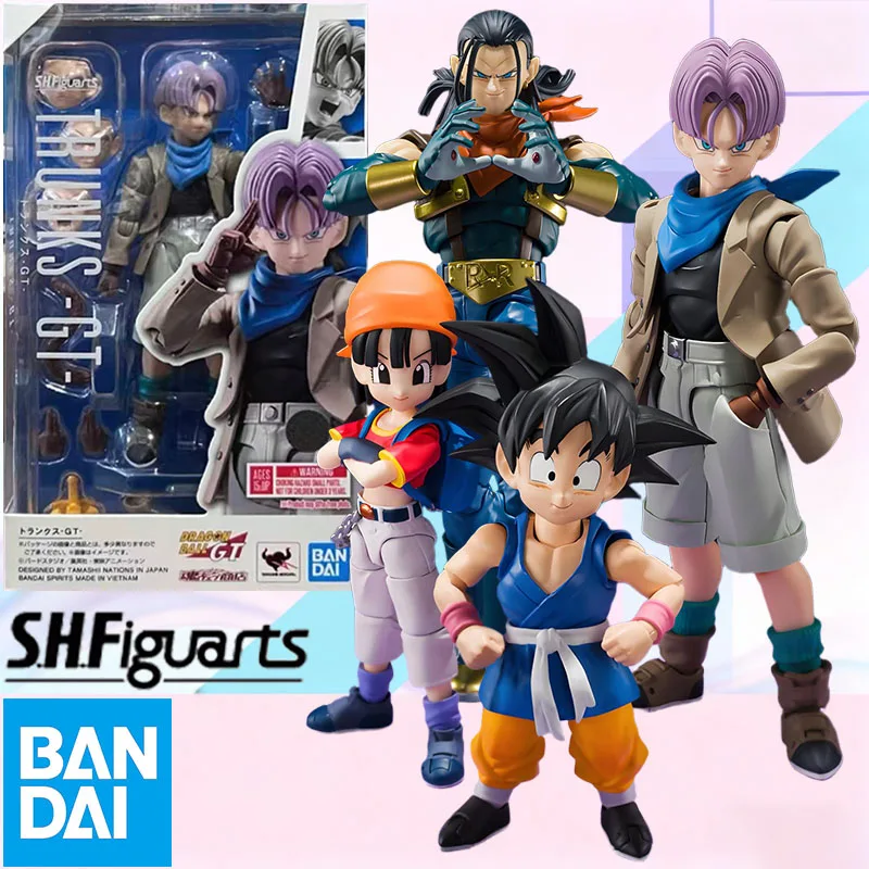 

В наличии BANDAI Original S.H.Figuarts DRAGON BALL TRUNKS GT SON GOKU SUPER ANDROID 17 SHF Фигурка Модель игрушки в подарок для детей