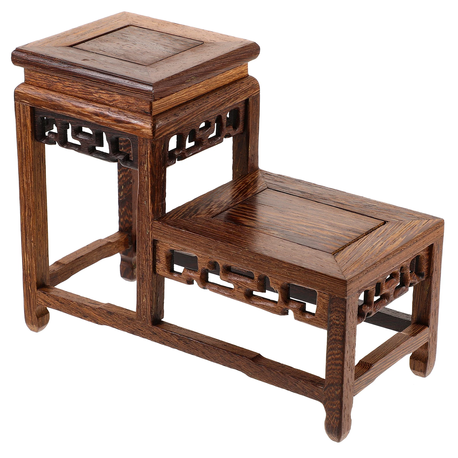

Chicken Wing Wood Base Display Stand retro style Chiniese Vase holder Buddha Statue Risers Wooden Smooth Treasure Engraving rack