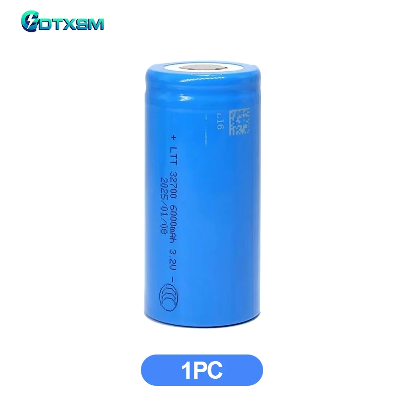 Original Upgrade 3.2V 6000mAh 32700 Lifepo4 Rechargeable Battery, 35A Professional Lithium Iron Phosphate Power Battery