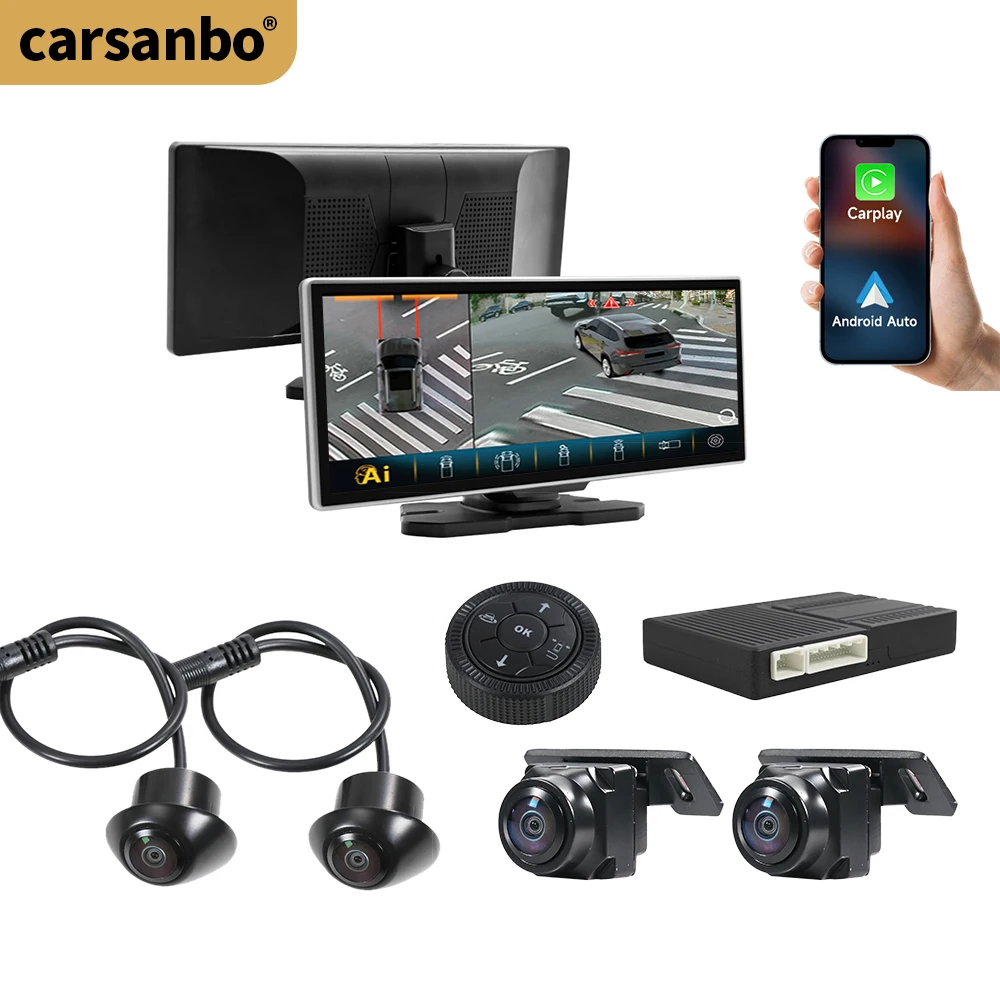 Carsonbo Car AI 3D Bird View Camera System Surround Around View System HD AHD 1080P WDR Camera DVR Funciton For Many Cars