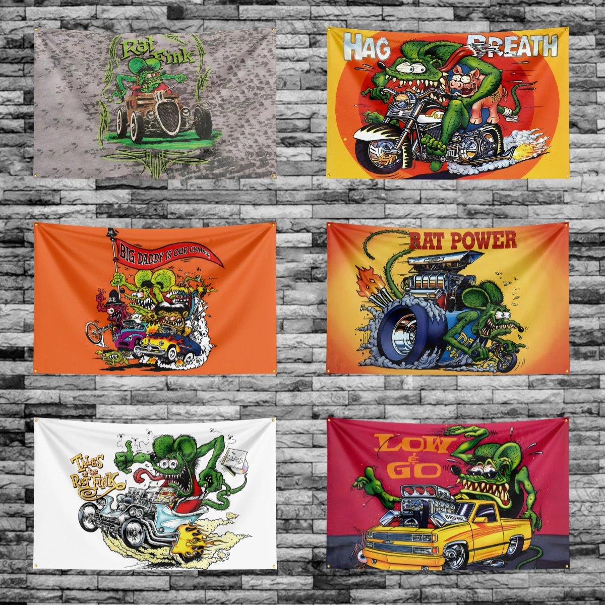 Rat finkS choppers Flag Flying Banner for Decor Indoor Outdoor