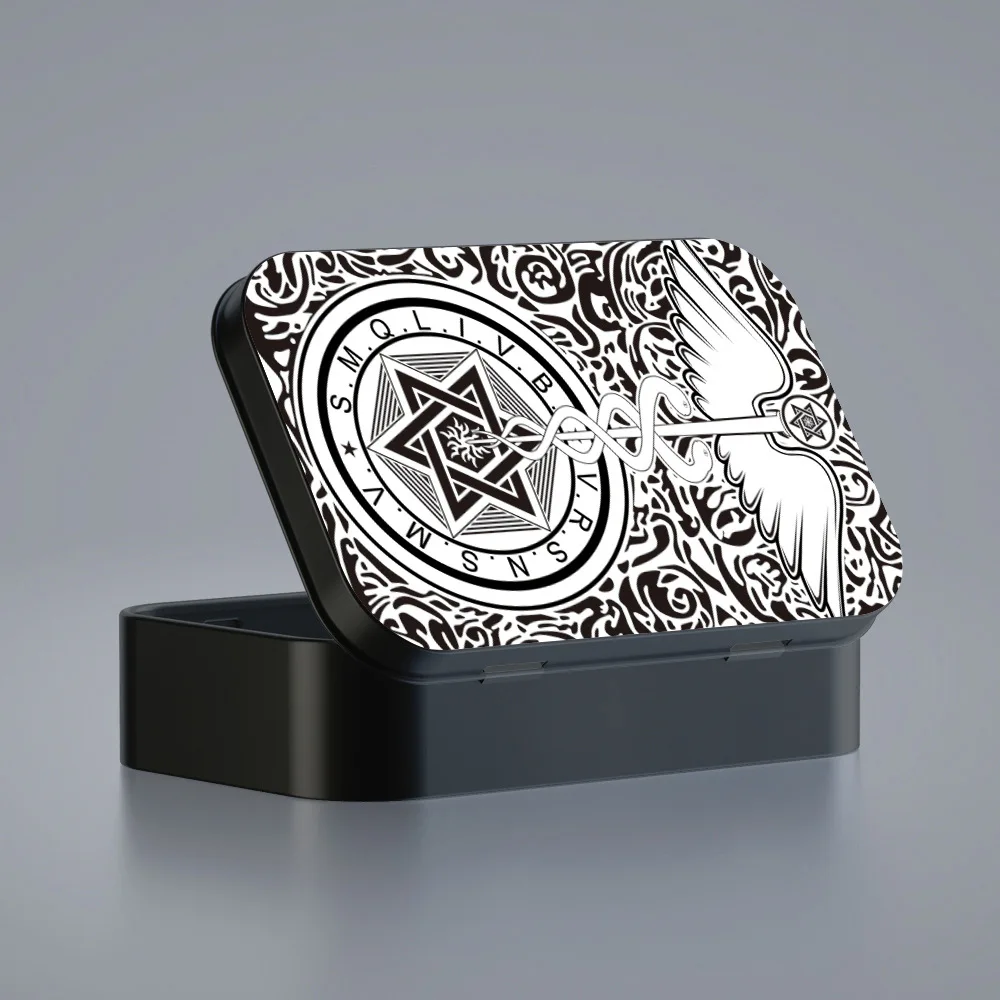 1 قطعة حالات المرطب حامل تخزين الورق المتداول صناديق السجائر القصدير مختومة حاوية التبغ الشمس نمط اكسسوارات التدخين #4