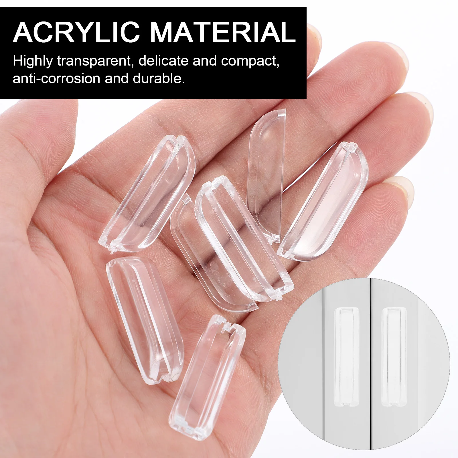 

20Pcs Acrylic Knob Drawer Dresser Transparent Door Kitchen Bedroom H les Pull Transparent Door Knobs Cupboard Hardware