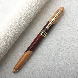Hero wood Fountain Pen Classic Pen EF Extra Fine 0.38mm Smooth Financial Office Student Gift Ink Pen