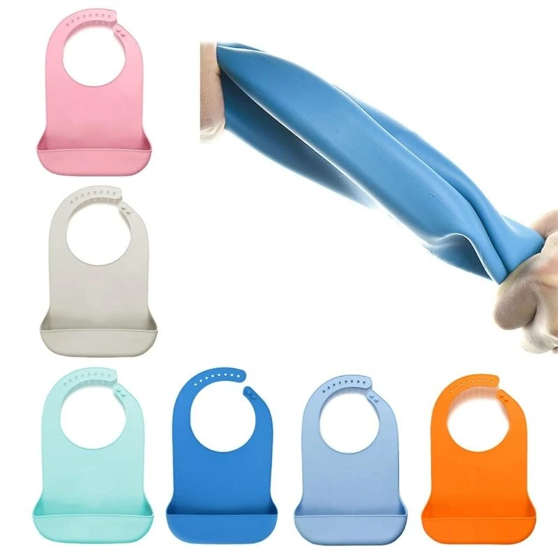 J15U مريلة سيليكون مقاومة للماء للكبار واقي من القماش لوقت تناول الطعام وقابل للفصل للجنسين #3