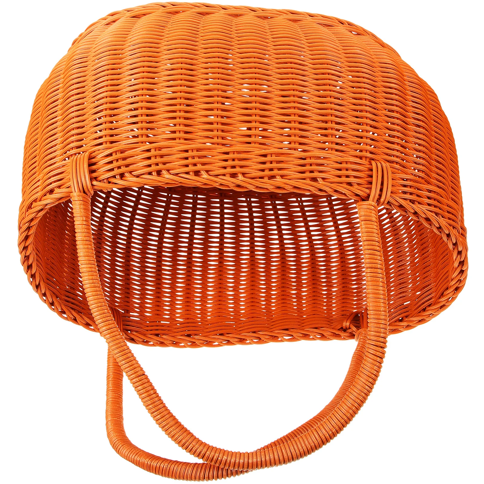 

Woven Basket Multipurpose Handmade Storage Basket For Vegetables Fruits Bread Picnic Shopping Organizer Imitation Rattan Fruit