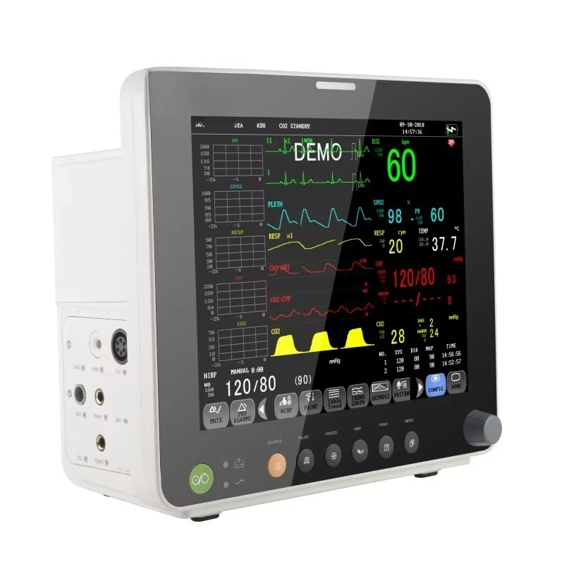 12.1 Inch Patient Monitor with Etco2 Monitor Multiparameter Veterinary Monitor