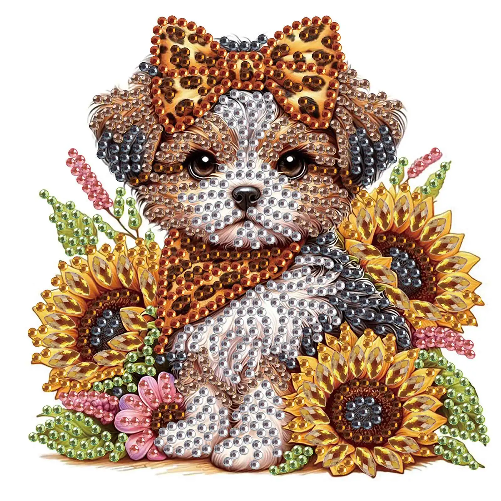 Puppy Special Shape Diamond Art Painting Kit for Adult Beginner,Crystal Diamond Special Shape Kit for Home Wall Decoration Gift