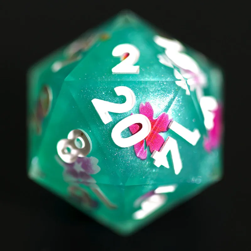 Mini Planet D20 Dice D&D Layered Sticker Dice Polyhedral Resin 20 Sided Dice Wholesale and Custom For RPG DND Pathfinder