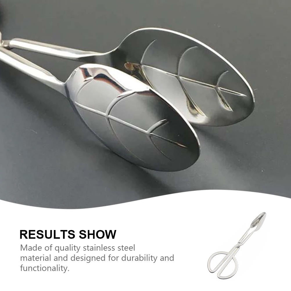 

1pc Stainless Steel Food Tongs Scissor Style Bread Cake Salad Buffet Catering Kitchen Serving Tool Easy Use Practical