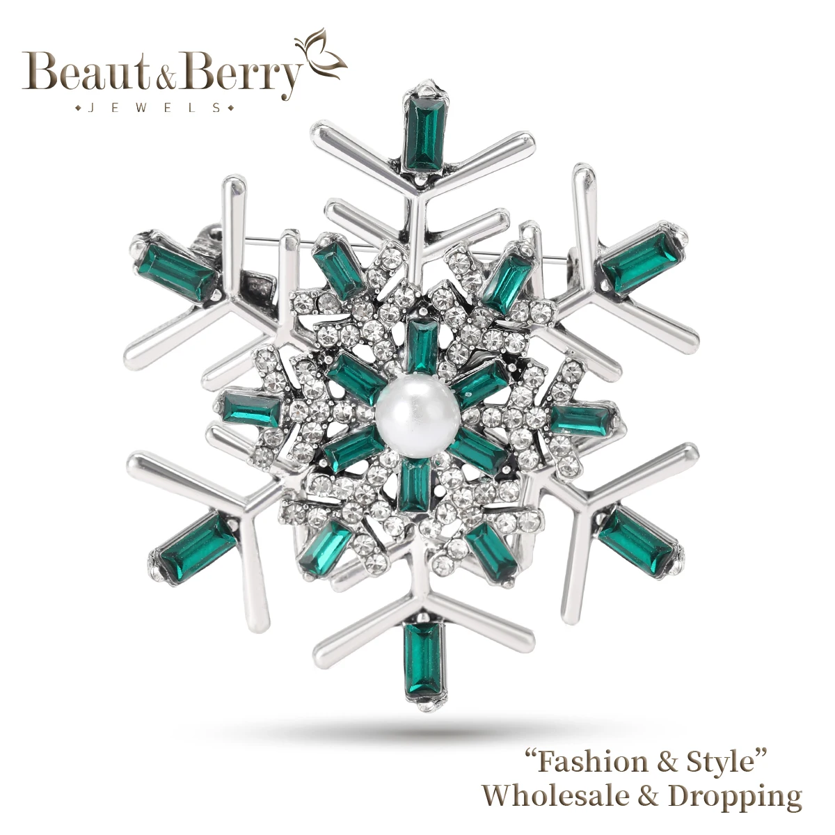 Luxury Crystal Snowflake Brooches for Women Unisex Christmas Pins Multi-color Available Holiday Party Accessories Gifts