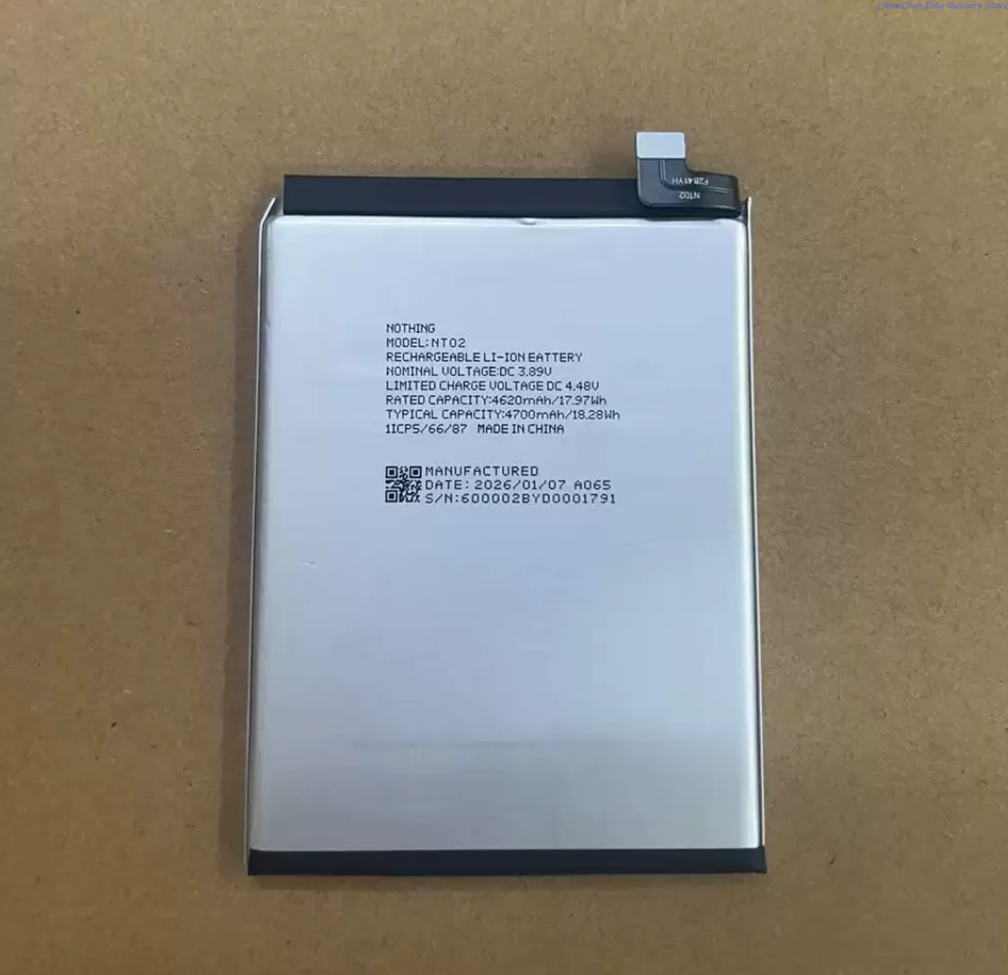 ALLCCX 3,89V 4700mAh Ersatz-Li-Ionen-Akku NT02 für Nothing Phone 2
