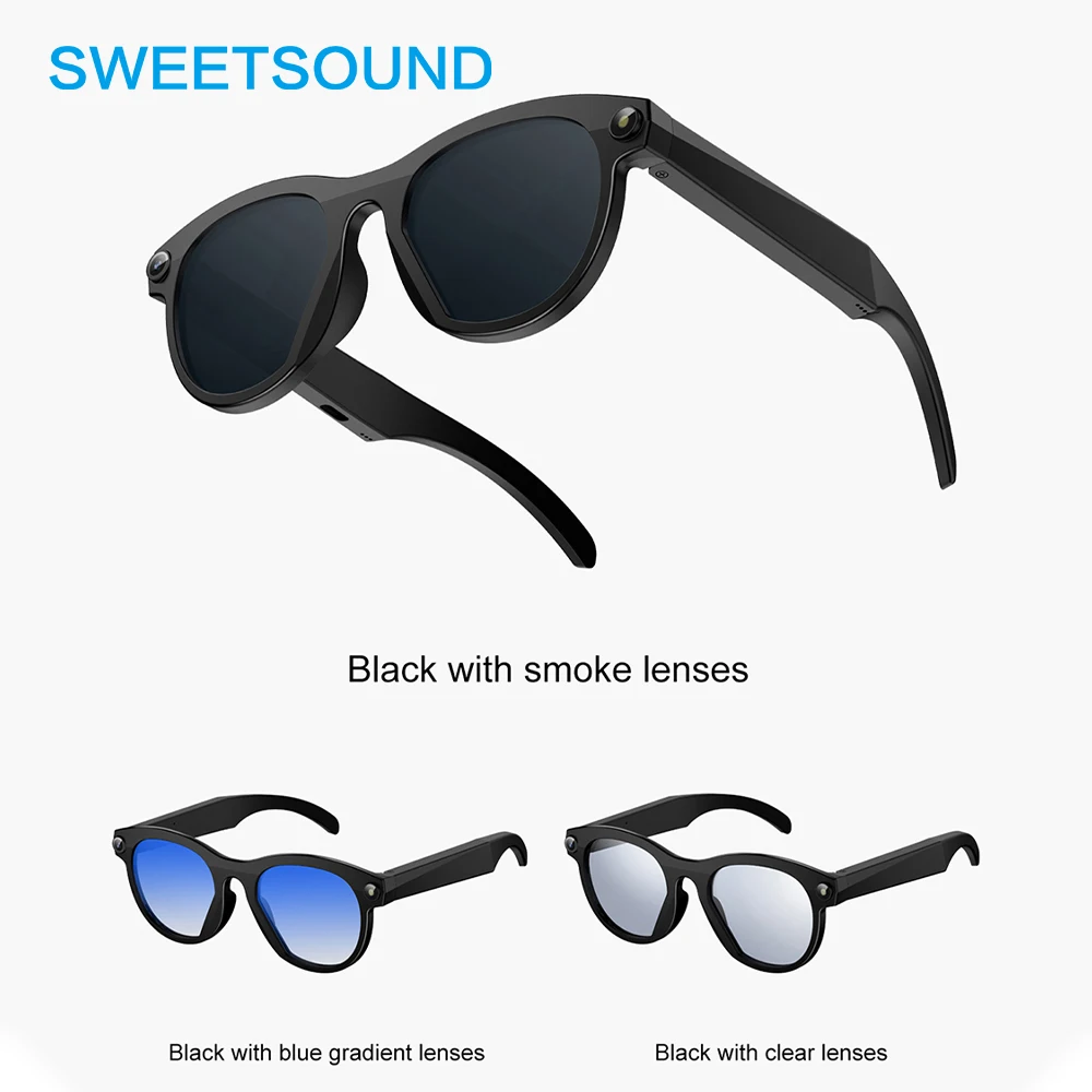 Bluetooth Glasses with Voice Assistant AI Dialogue 165 Language Translation Touch Control Music Calling for Men Women Lunette