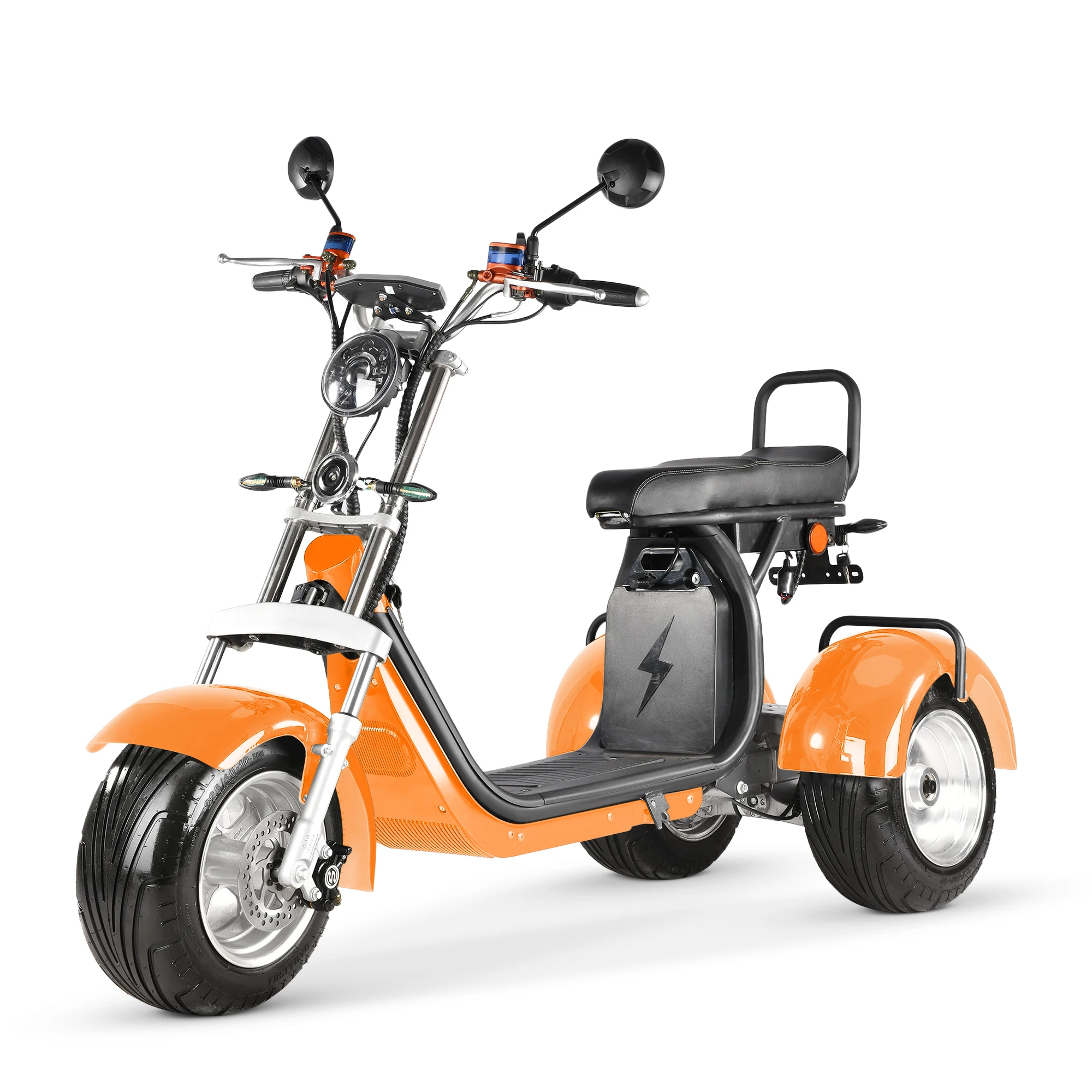 Eec 4000w Motor Electric Scooter 3 Wheel Citycoco 10 Inch Wheel Rechargeable Lithium Battery 60v 40ah Passenger Tricycle 45 Kmh