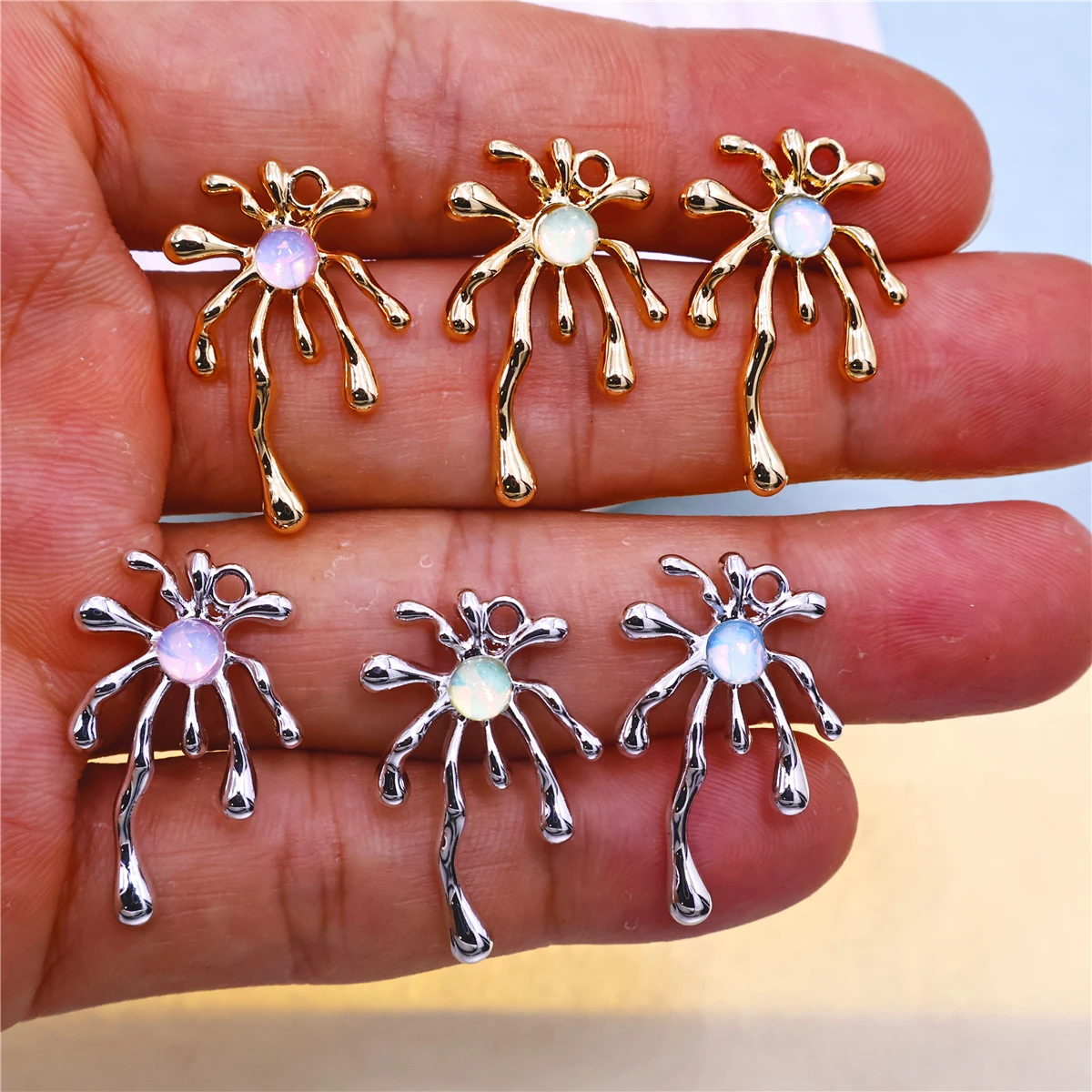 6pcs exquisite sun pendant, cross necklace pendant, making women's jewelry accessorie DIY Jewelry Findingss