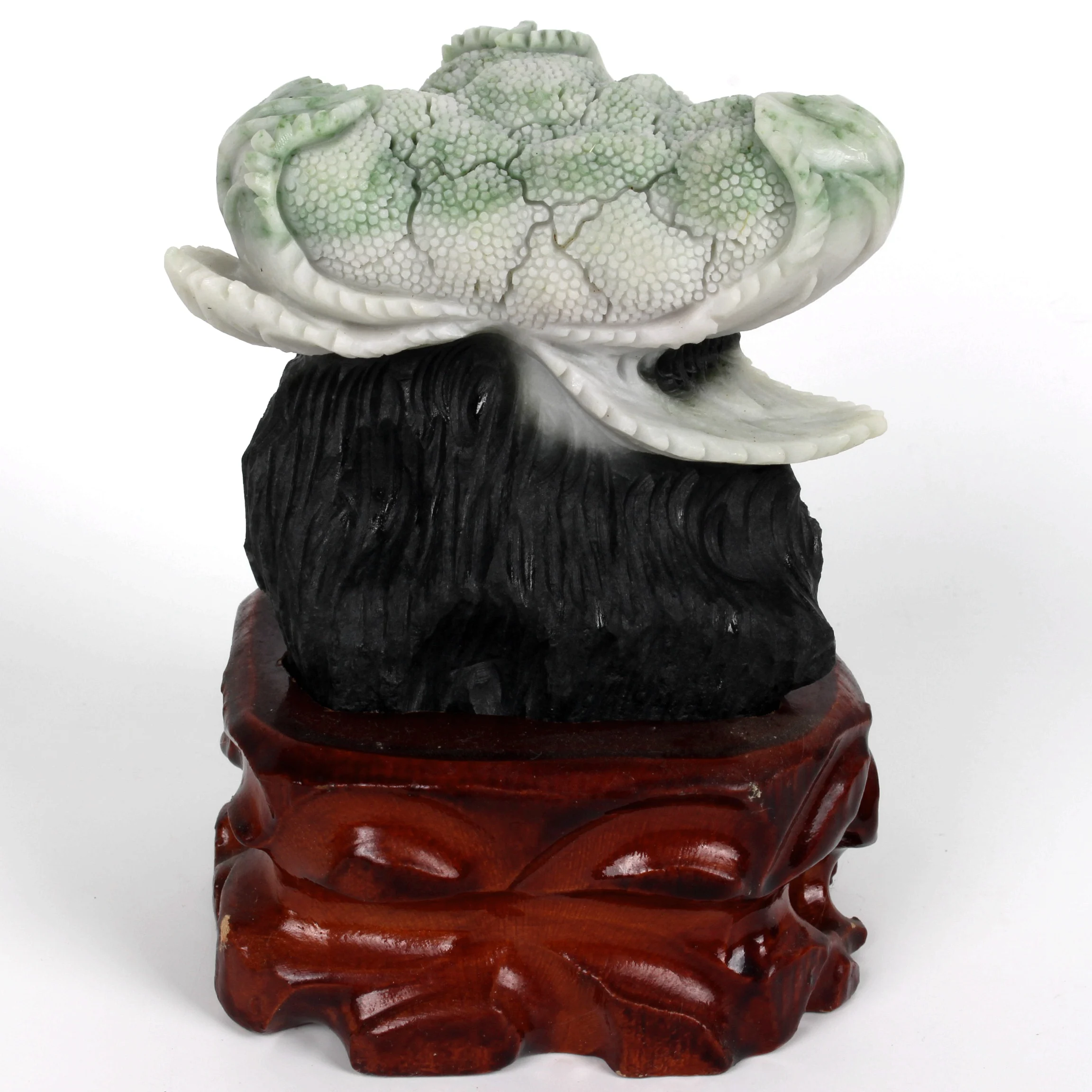 

Chinese Dushan Jade Exquisite Hand Carved Broccoli Pattern Statue Home decoration Ornaments Exhibits