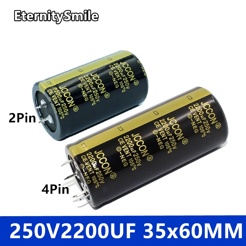 

2200UF250V 35x60MM Inverter Capacity 250V2200UF Electrolyte Capacitor 250V Oxygen Capacitor For Hifi Amplifier Low ESR