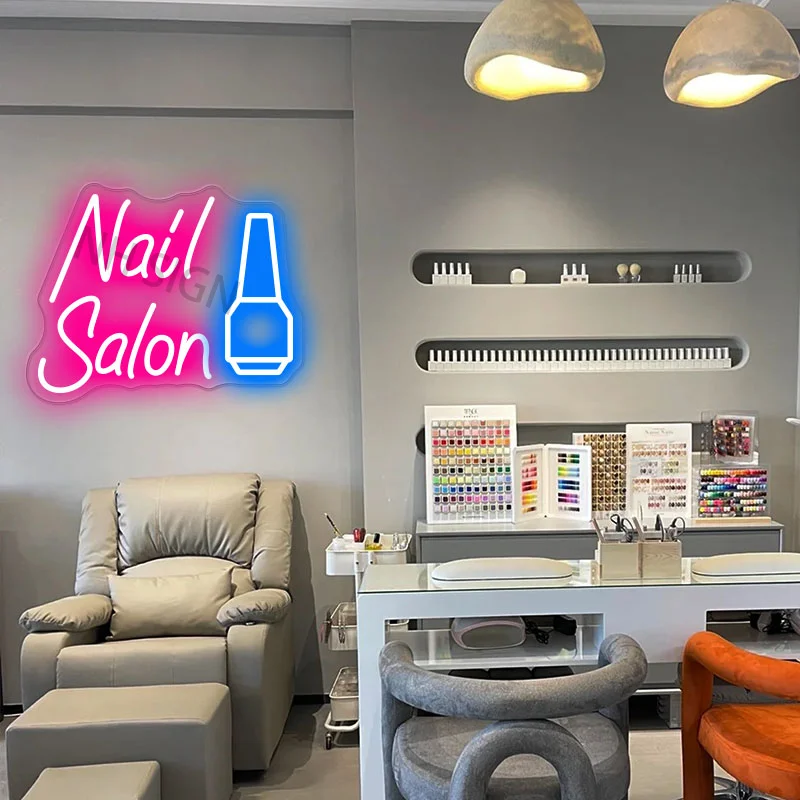 

Nails Neon Signs Lashes Neon Sign Neon Light Up Sign for Wall Decor Usb Neon Lights for Nail Salon Beauty Room Stores Shop Lamps