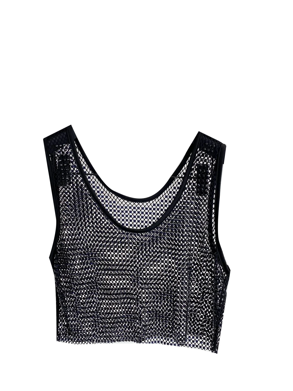 Ele Svel Kamizelka Damska Letnia Ażurowa Wyrafinowana Haftowana z Unikalnym Designem Uliczny Seksowny Top Do Pracy Z Łączonych Materiałów...