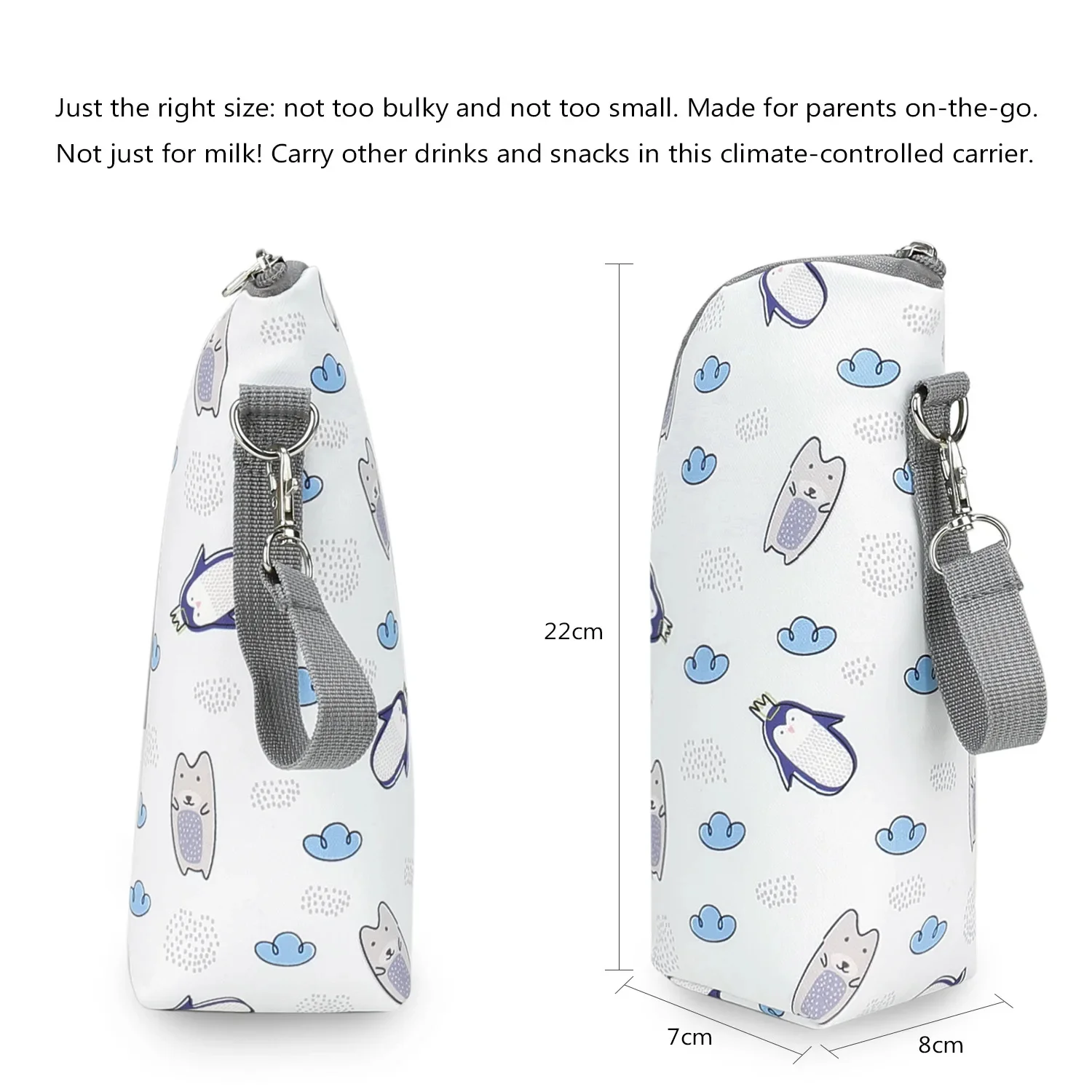 Keep Warm Portable Baby Bottle Bag 360 Degree Aluminium foil heat preservation bottle bag