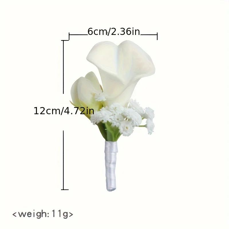 Accessori per matrimoni sposo sposa corpetto damigella d'onore sorelle polso fiore banchetto boudoir mano fiore imitazione calla lily