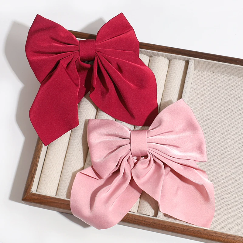 Fashion Simple Elegant Temperament Bow Hair Clip For Women Headwear Hair Accessories