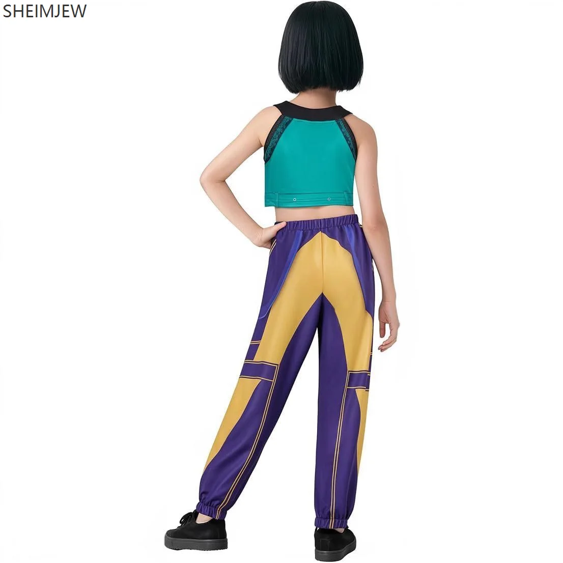 Children Girls Pop Singer Kpop Cosplay Costume Cartoon Demon Hunter Cosplay Children's Set Halloween Carnival Party Dress Up