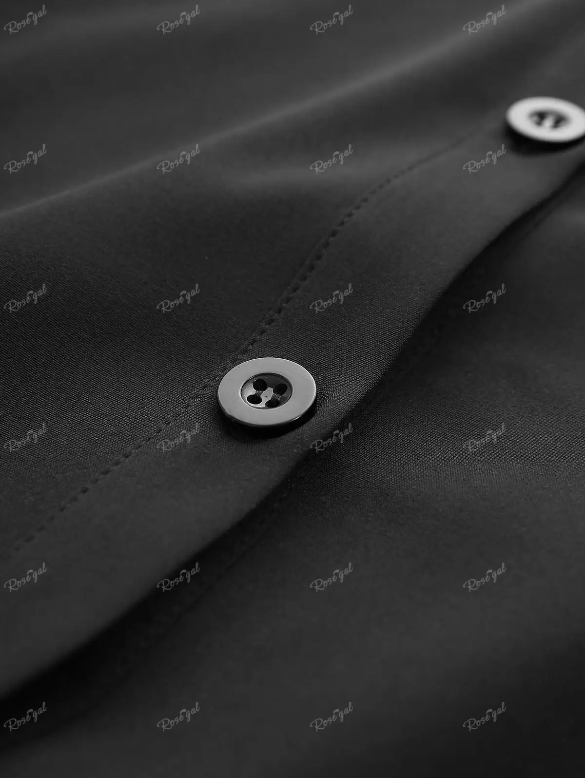 ROSEGAL Mini abiti gotici per ragazze Nero con pannello ritagliato Bottoni pieni Fibbia a catena Occhiello senza maniche A Line Abito punk Vestido