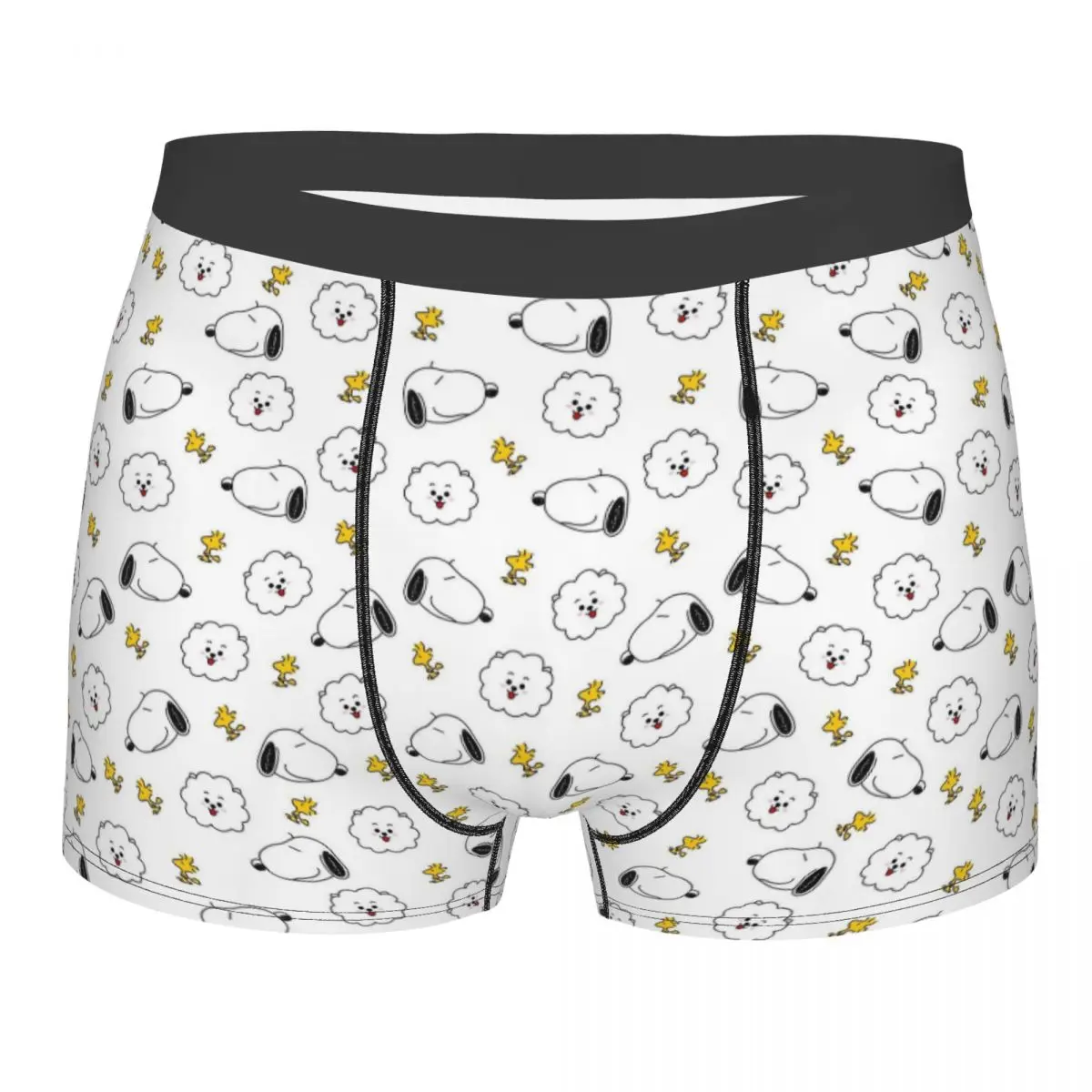 

Cartoon Snoopy Woodstock Animation Underwear Men Sexy Print Customized Boxer Shorts Panties