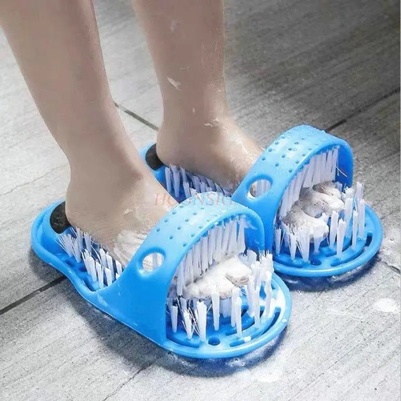 1pair Foot washing artifact for lazy people, go to the dead skin bathroom to bathe and clean slippers