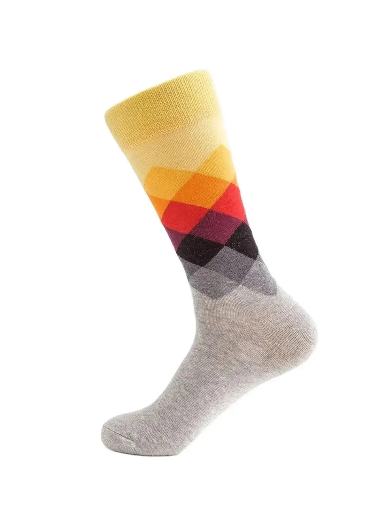 Men Mid Calf Socks Dress Medium Tube Crew Socks Big Size EU40-46 4 Pairs/Lot For Spring Fall Winter