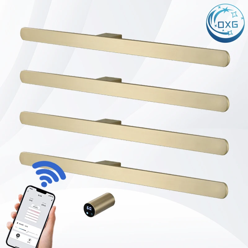 

OXG Smart Electric Towel Warmer Wifi & Touch Control 3/4 Bars Bathroom Towel Dryer Heated Towel Rails Concealed Installation