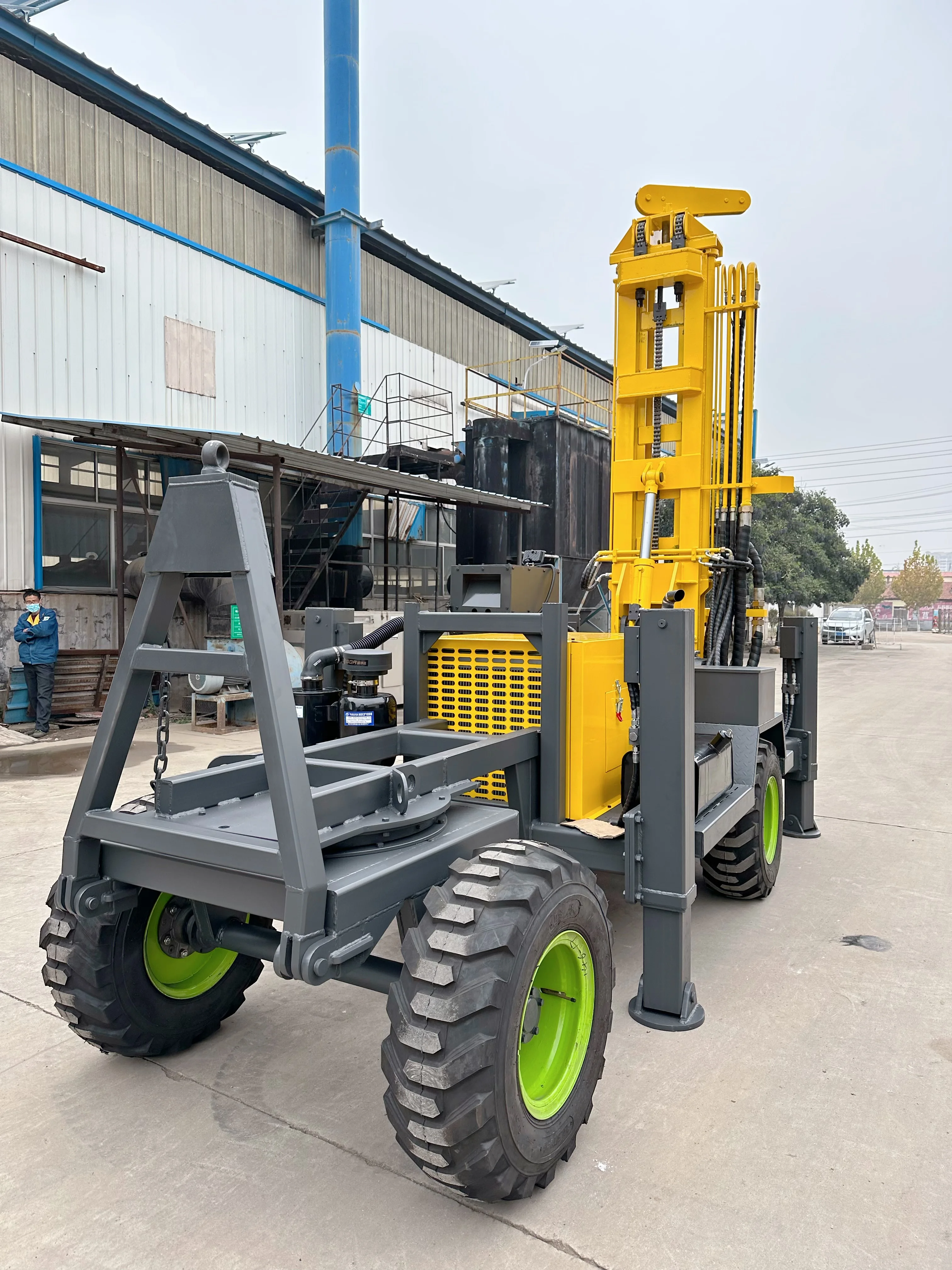 Customized Pneumatic Water Drilling Machine Depth 200m Deep Water Well Drilling Rig for Well Drilling Machine