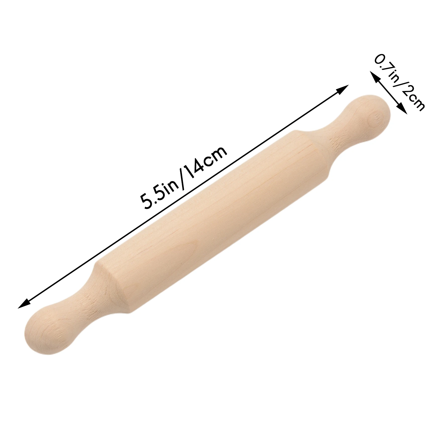 Wooden Mini Rolling Pin 6 Inches Long Kitchen Baking Rolling Pin Small Wood Dough Roller for Children Fondant Pasta