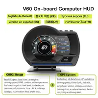 El más nuevo A501 OBD2 pantalla frontal de coche HUD medidor de coche inteligente medidor Digital de RPM temperatura automática seguridad Turbo alarma de agua y aceite Odomete G4T8