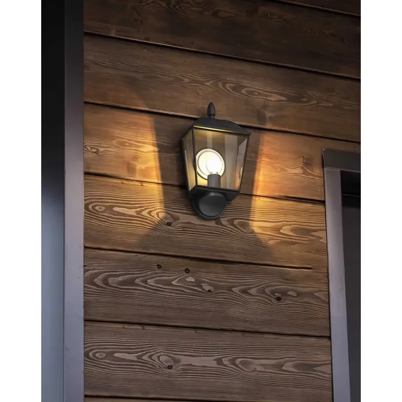 Landscape Lighting IP65 Waterproof Aluminum LED Strip/Square/Cylinder Solar E27 Wall Light, Light Sensor, Outdoor Garden