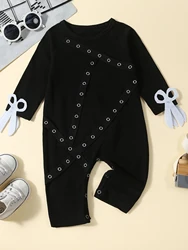 2023 0-3Y Newly Baby Adorable Halloween Cosplay Costume Toddler Boy Girl Disguise Spooky Scissorhands Edward Costume Jumpsuit