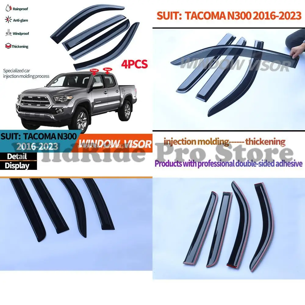 

1 set For 2016-23 Toyota Tacoma Rain Visors Window Deflectors Sun Shade