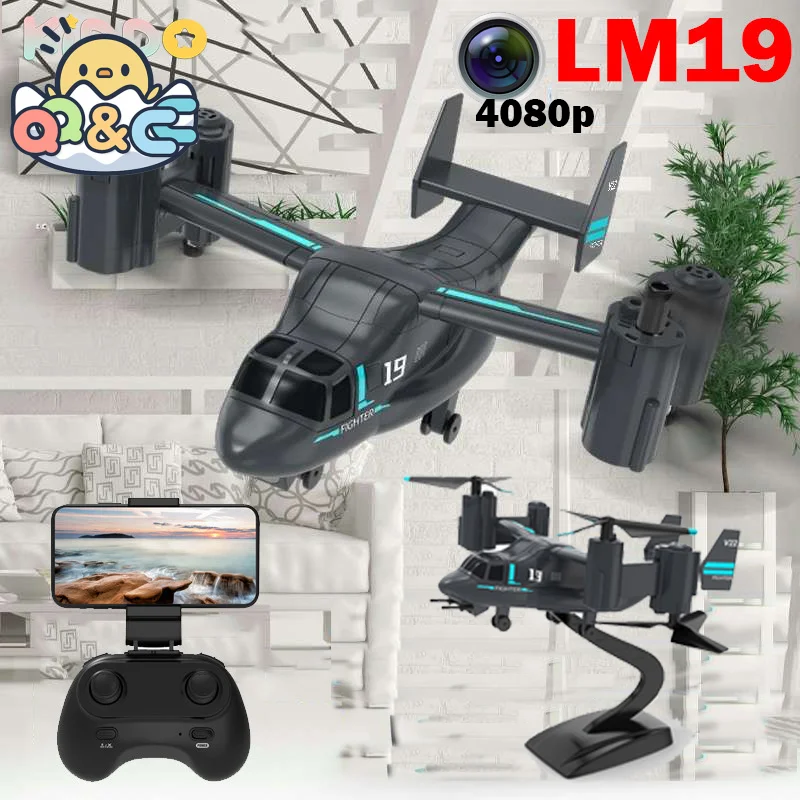 LM19 Dron z kamerą 480P Wifi Fpv drony Rc Dron helikopter zdalnego sterowania Model powietrza lądowego Quadcopter zdalnie sterowany samochód Min Ufo